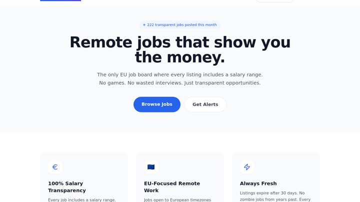 OpenSalary — Remote jobs that show you the money. Every listing carries a salary range.