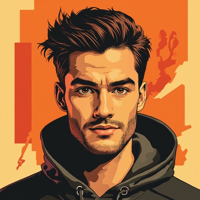 Illustrated portrait of Bro